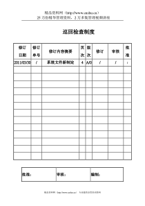 污水处理厂巡回检查制度