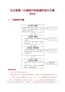 汉正街第一大道商户收租操作执行方案