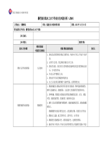 栅栏板安装水上水下作业安全分析(JSA)