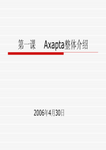 1AXAPTAERP整体介绍