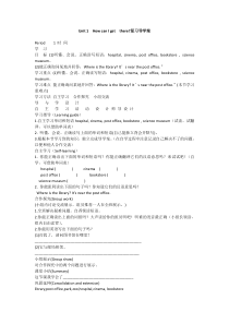 Unit1复习导学案PEP版英语六年级上册导学案