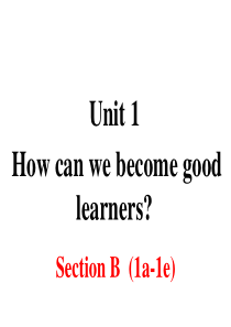 人教版九年级上册英语教学课件pptUnit1SectionB第一课时