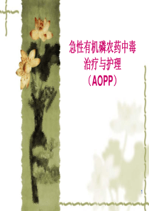 有机磷农药中毒的治疗与护理PPT参考幻灯片