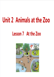 冀教三下U2L7AttheZoo冀教版小学英语教学资源