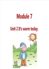 外研版三下M7Unit2Itswarmtoday小学英语教学资源