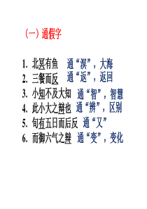 逍遥游知识点字词整理复习