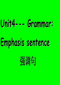 高二英语人教版选修六 unit4 Grammar in emphasis( 强调句课件)