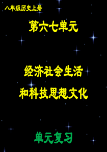 八上第六七单元 经济社会生活和科技思想文化 复习课件