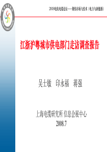 江浙沪粤城市供电部门走访调查报告