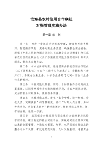 滨海联社对账管理实施办法