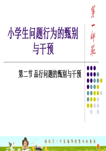 小学生问题行为的甄别与干预-32页PPT资料