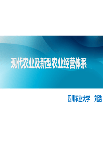 农业现代化及新型农业经营体系