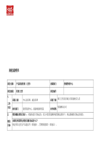 产品策划经理岗位说明书