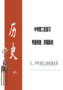 2020年中考历史二轮复习专题09《中外历史上的重要改革》