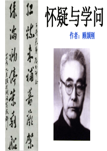 《怀疑与学问》公开课课件