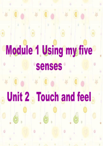 二年级英语下册unit2 Touch and feel(第二课时)