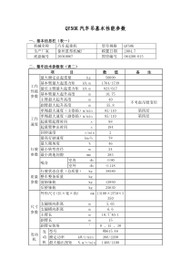 QY50K汽车吊性能参数