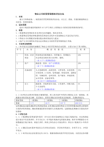 物业公司经营管理绩效评估办法