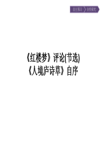 2017年春高中语文人教版选修中国文化经典研读课件10102红楼梦评论节选人境庐