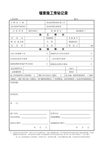 锚索旁站记录(自己编制)