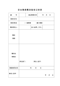 3安全隐患整改验收记录