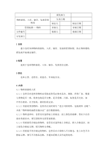 物料验收、入库、储存、发放管理制度