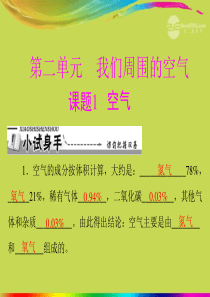 【优化课堂】2012年九年级化学 第二单元 课题1 空气课件 新人教版