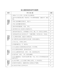 幼儿园区域活动评分细则