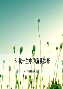 人教版八年级下册语文教学课件ppt15我一生中的重要抉择