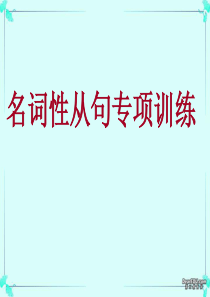 高三英语名词性从句专项训练课件 新课标 人教版