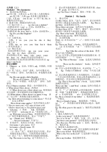 外研版七年级英语上册全部知识点