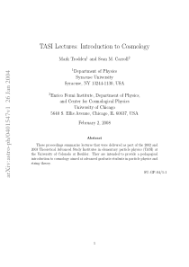 TASI Lectures Introduction to Cosmology