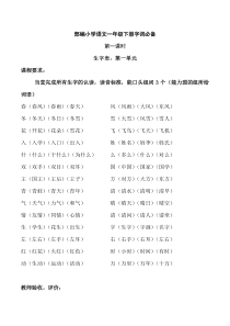 部编小学语文一年级下册字词必备