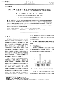 300MW大型循环流化床锅炉运行分析与发展建议