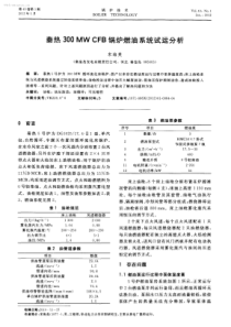 秦热300MWCFB锅炉燃油系统试运分析