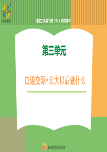 第三单元第三单元口语交际长大以后做什么口语交际长大以后做什么人教版语文二年级下册课件