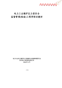 电力工业锅炉压力容安全监督管理检验工程师培训教材