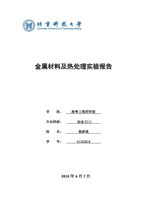 金属材料及热处理实验报告