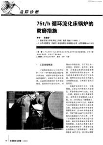 75th循环流化床锅炉的防磨措施