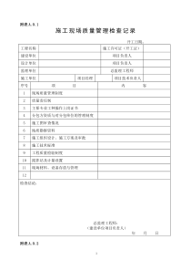 福建省建筑工程文件管理规程(施工分册)表格