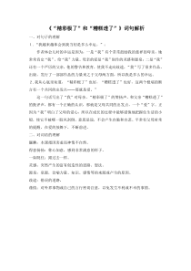 精彩极了和糟糕透了词句解析语文S版语文六年级上册教案反思课时作业