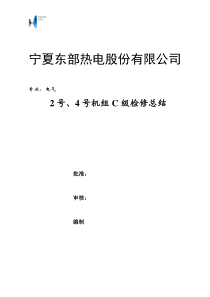 2017-2、4号机组C级检修总结报告--电气