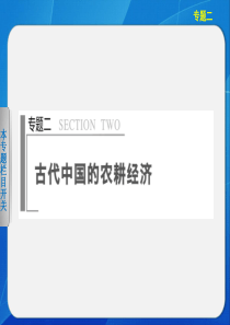 第1部分专题2中国古代的农耕制度