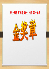 课堂教学课件2金奖章语文S版语文五年级上册教学课件