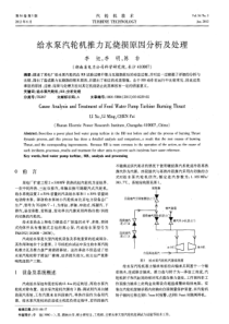 给水泵汽轮机推力瓦烧损原因分析及处理