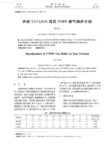 伊朗TAVAZON项目55MW燃气锅炉介绍