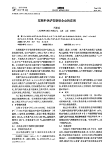 双燃料锅炉在钢铁企业的应用