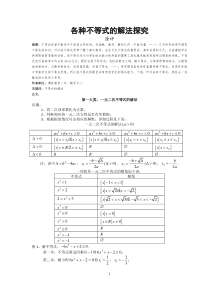 原创论文《各种不等式的解法探究》