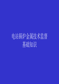 电站锅炉金属技术监督基础知识