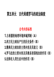 第五六单元 古代希腊罗马的政治制度与近代西方政治制度